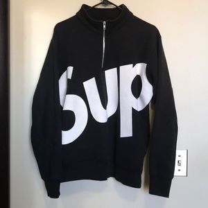 supreme sup half zip pullover
